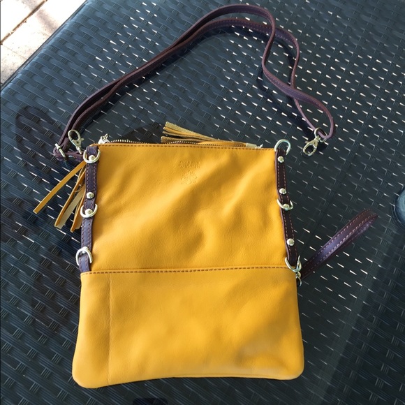 🇮🇹MADE IN ITALY🇮🇹LEATHER CLUTCH/CROSSBODY - Picture 6 of 6